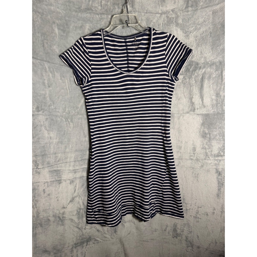 TOAD&CO Short Sleeve Striped TShirt‎ Dress Eco Blend Navy White Size XS